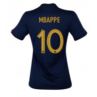 Fotballdrakt Dame Frankrike Kylian Mbappe #10 Hjemmedrakt VM 2022 Kortermet